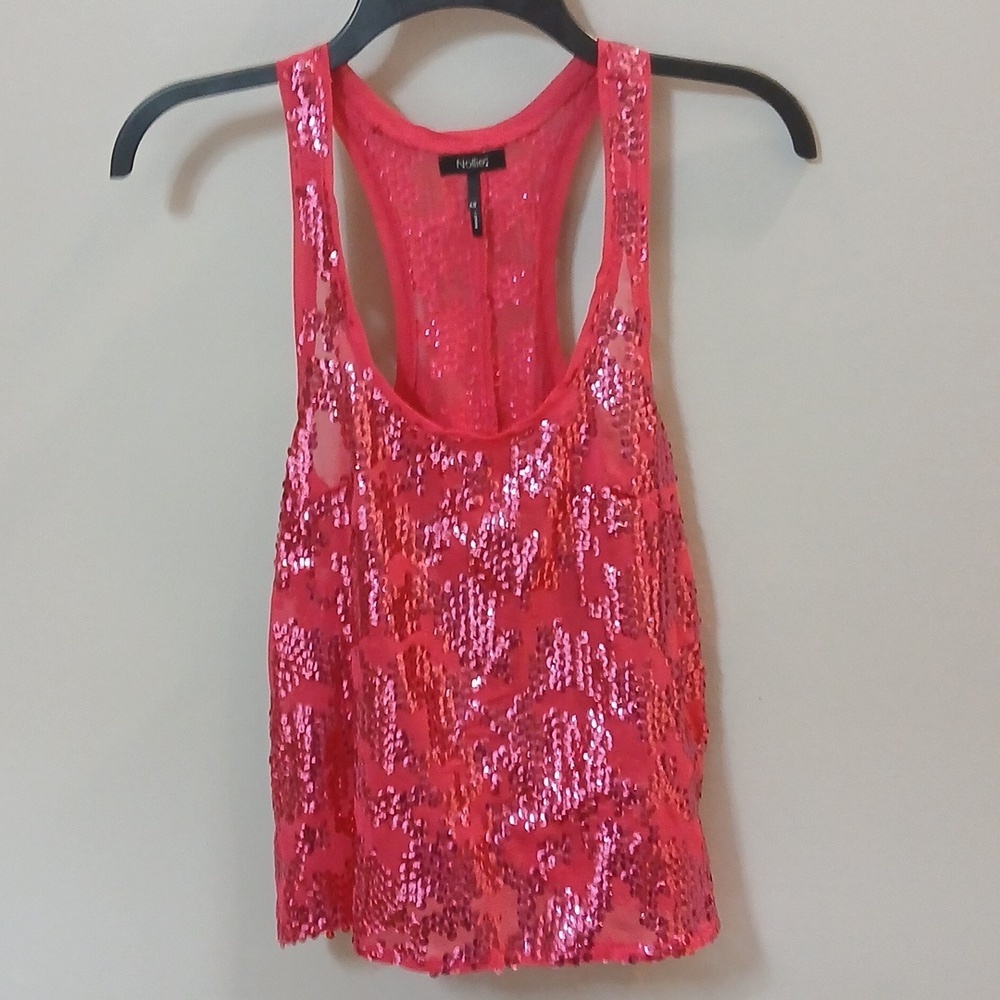 NOLLIE vintage sequin tank top size XS  Y2K barbiecore